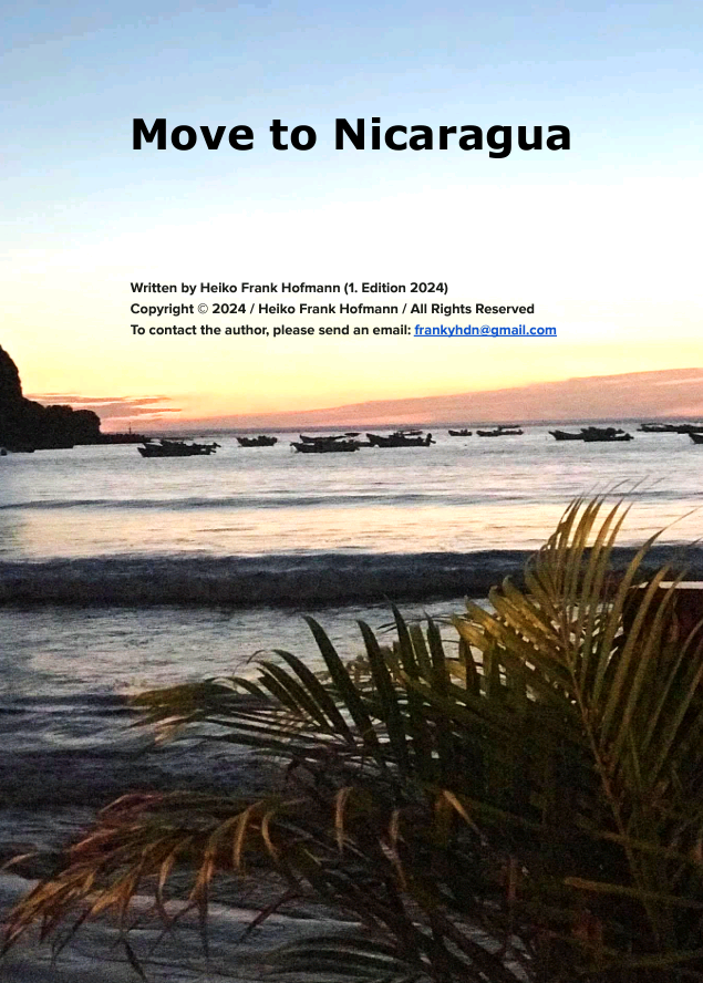 "Move to Nicaragua" eBook cover with copyright information